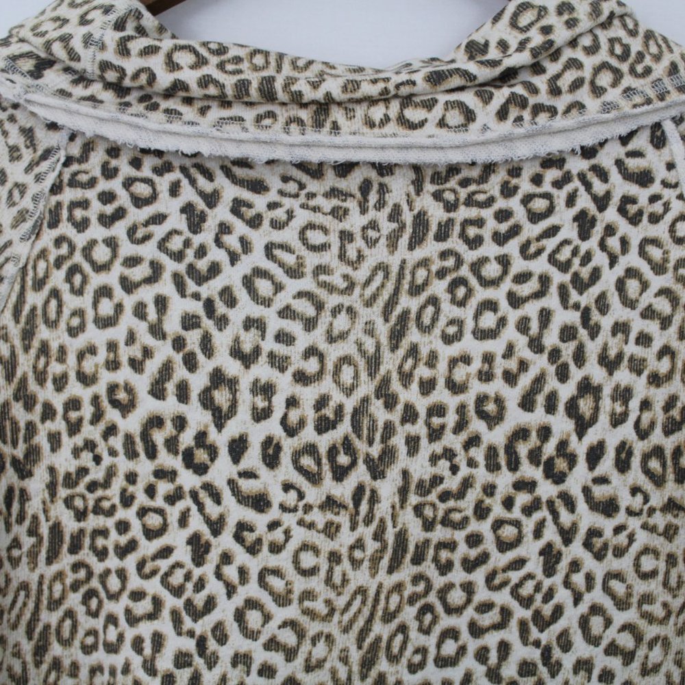 Free People Leopard/ Cheetah Print Cowl Neck Top - Picture 9 of 16